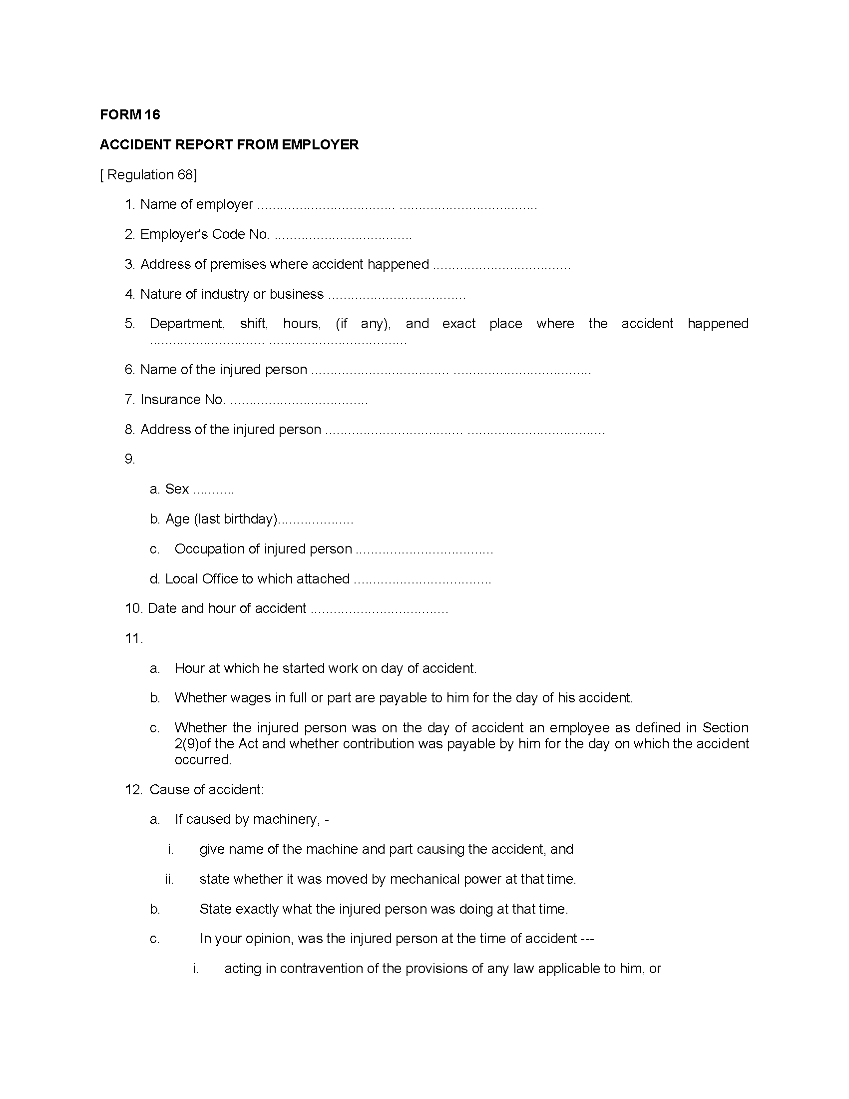 9 - FORM 16 - Accident Report from Employer-converted